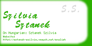 szilvia sztanek business card